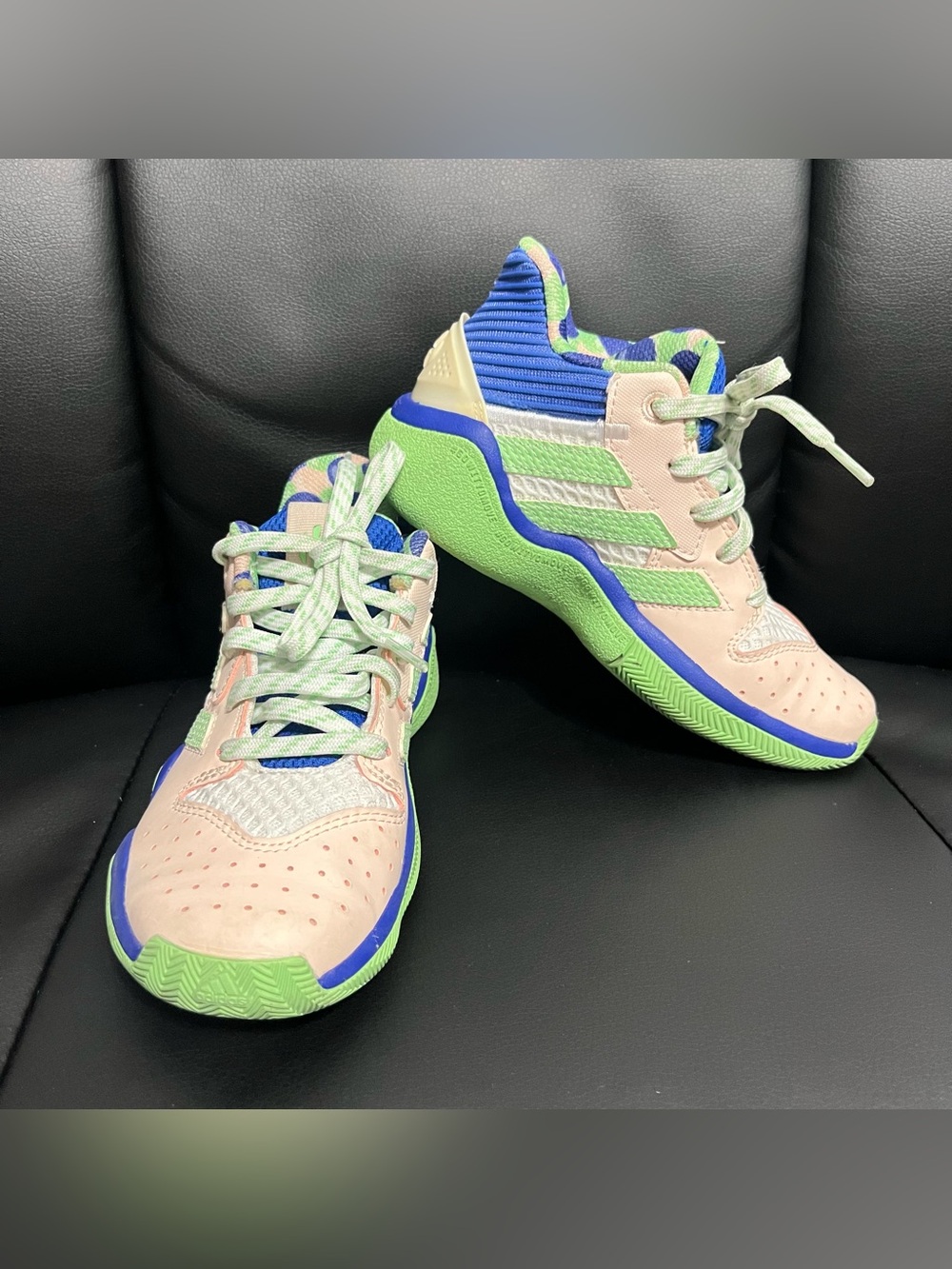 Adidas Harden Stepback J 'Pink Tint Mint' basketball shoes little kids size 13k